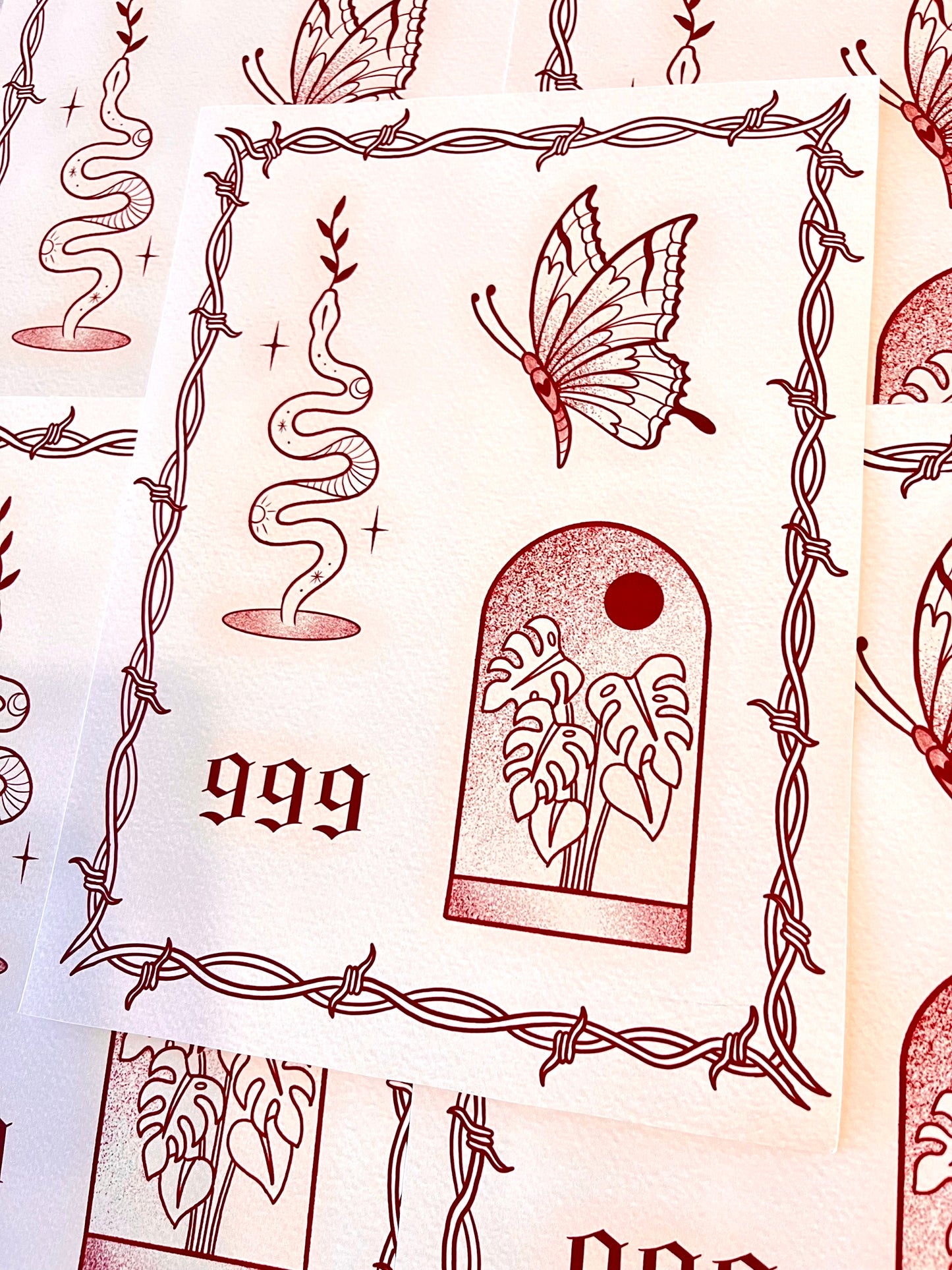 monstera portal print