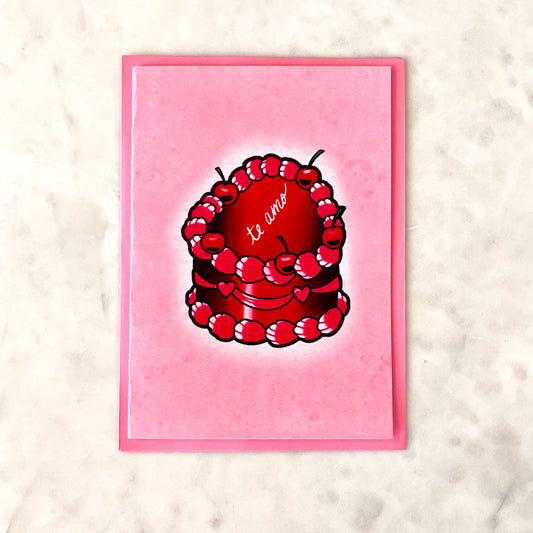 heart cake vday card