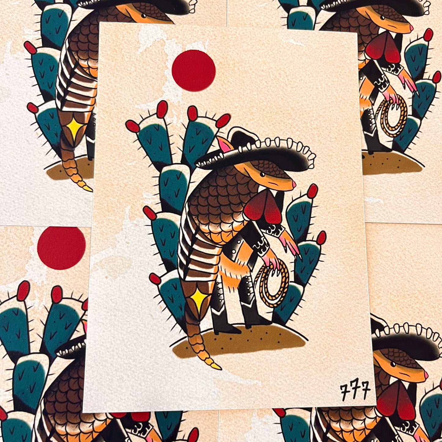 charro armadillo print