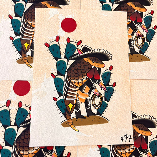 charro armadillo print