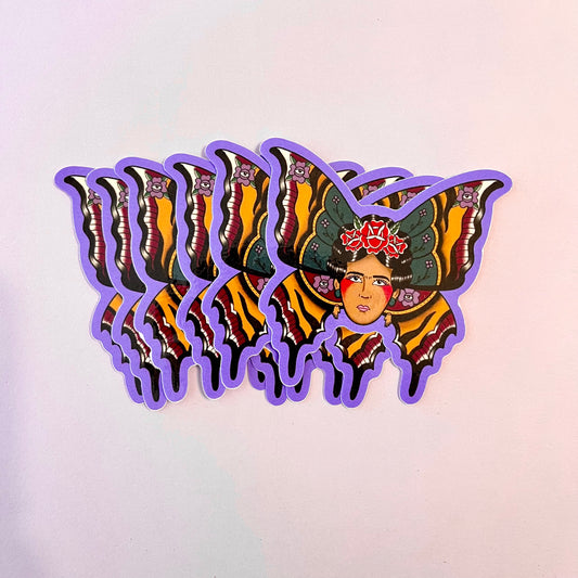 frida butterfly sticker
