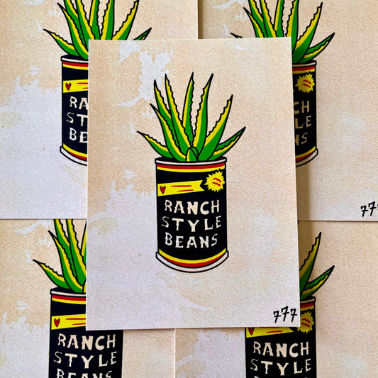 ranch style bean print